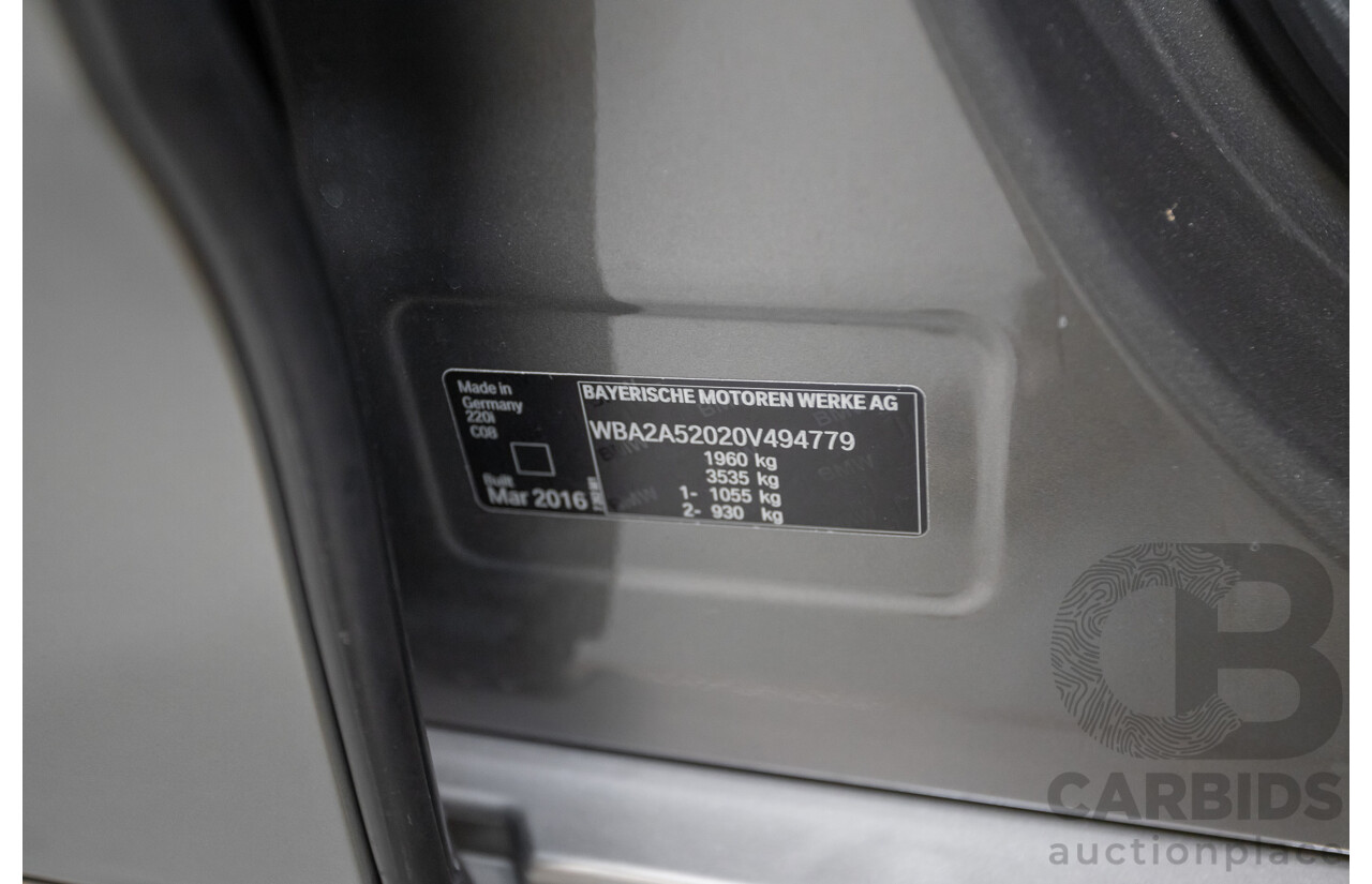 6/2017 BMW 220i Active Tourer Luxury Line F45 4D Wagon Platin Silver Metallic Turbo 2.0L