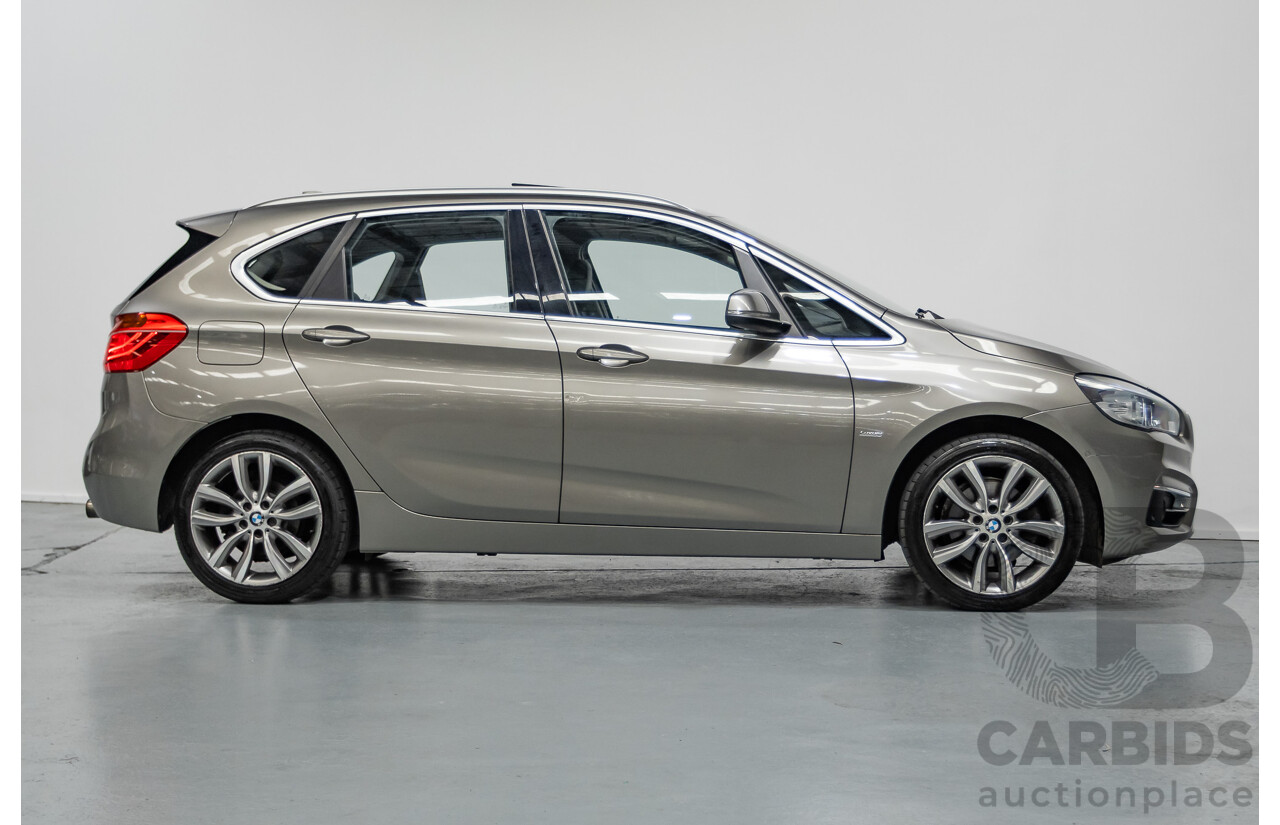 6/2017 BMW 220i Active Tourer Luxury Line F45 4D Wagon Platin Silver Metallic Turbo 2.0L