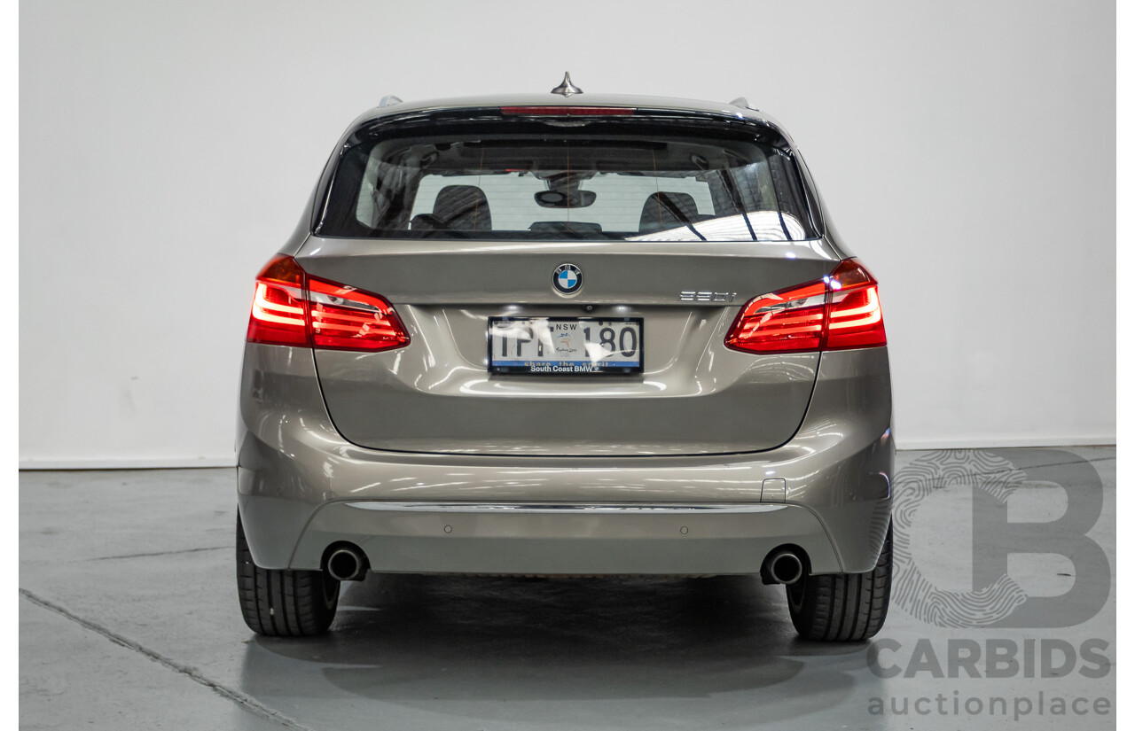 6/2017 BMW 220i Active Tourer Luxury Line F45 4D Wagon Platin Silver Metallic Turbo 2.0L