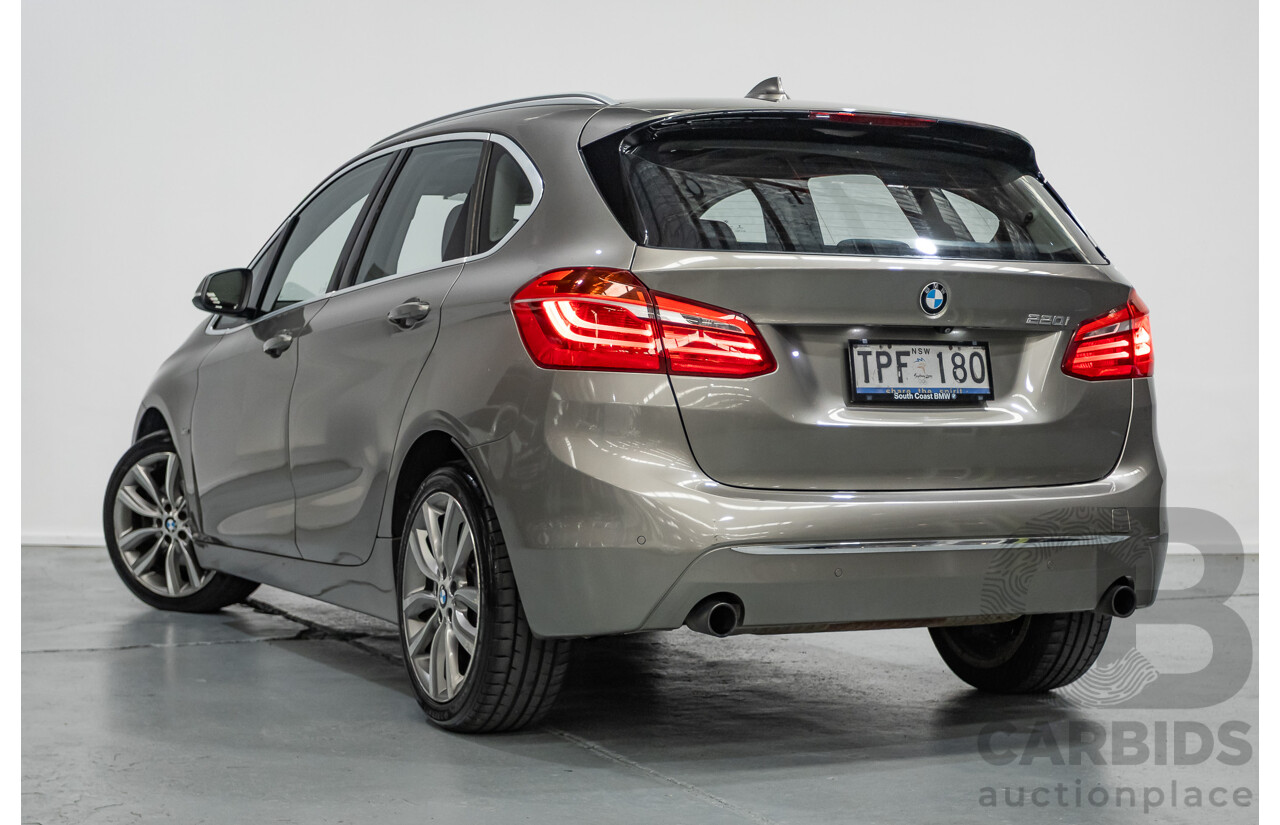 6/2017 BMW 220i Active Tourer Luxury Line F45 4D Wagon Platin Silver Metallic Turbo 2.0L