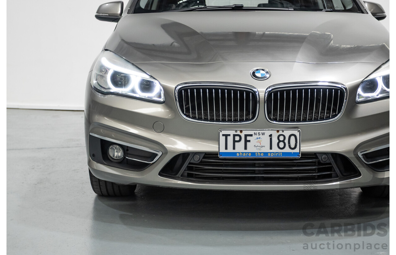 6/2017 BMW 220i Active Tourer Luxury Line F45 4D Wagon Platin Silver Metallic Turbo 2.0L