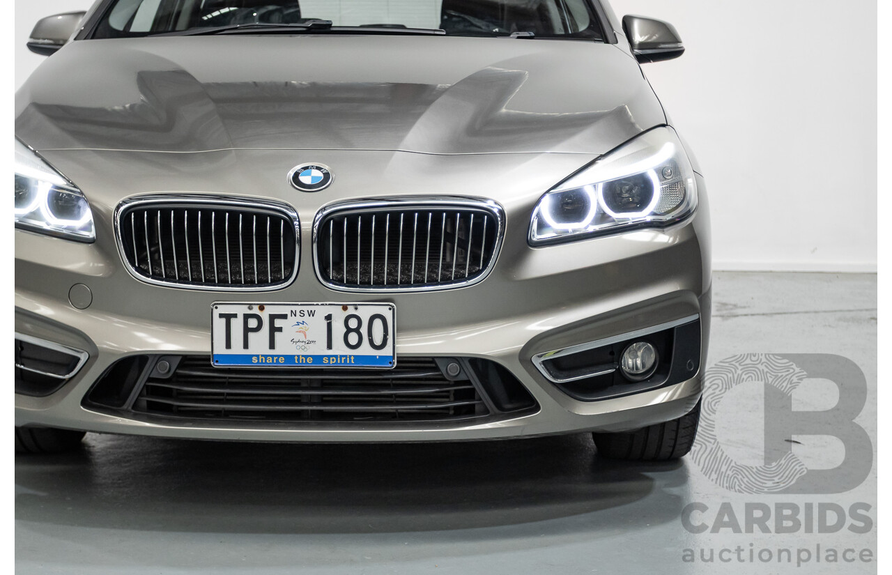 6/2017 BMW 220i Active Tourer Luxury Line F45 4D Wagon Platin Silver Metallic Turbo 2.0L
