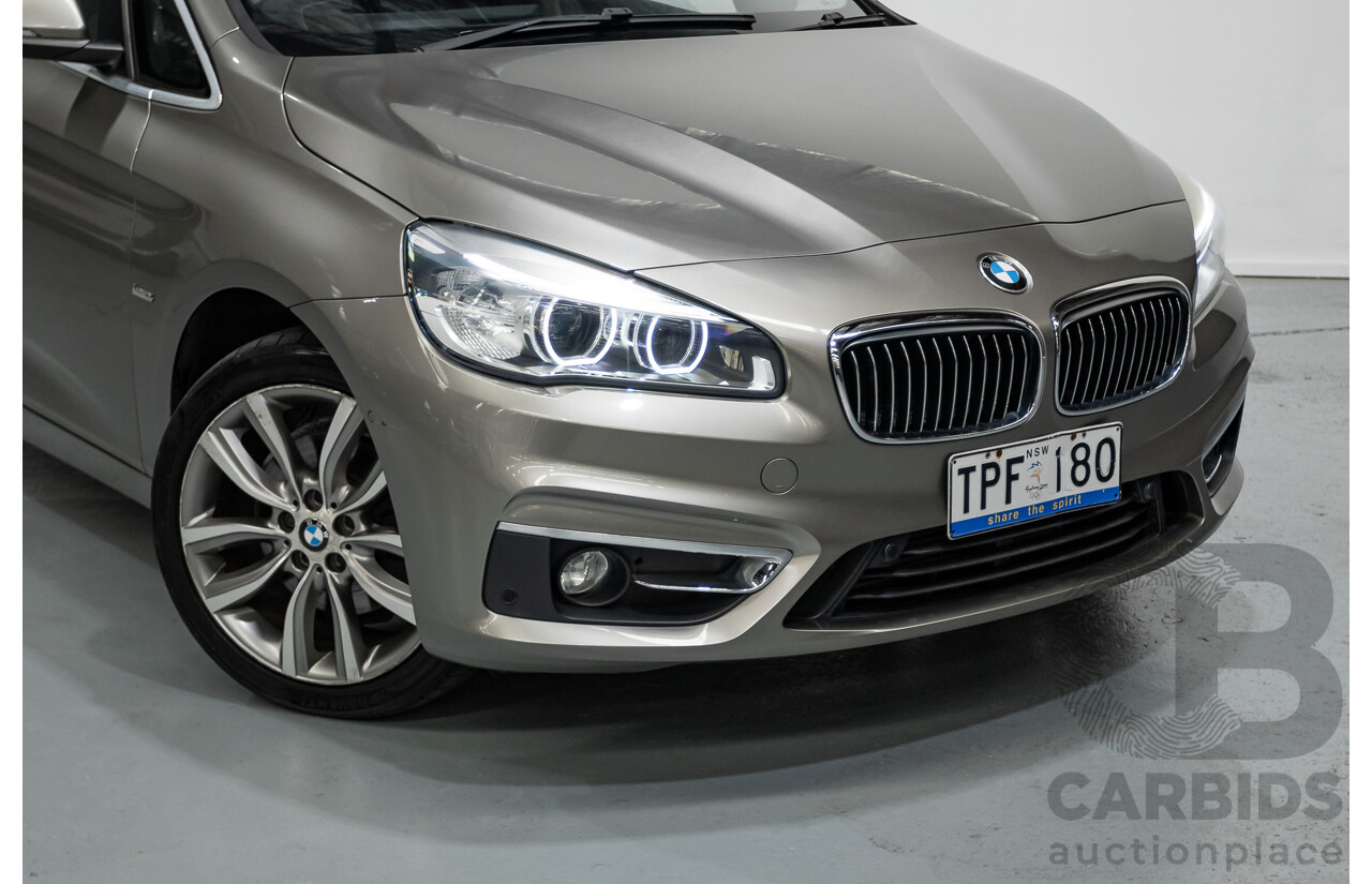 6/2017 BMW 220i Active Tourer Luxury Line F45 4D Wagon Platin Silver Metallic Turbo 2.0L