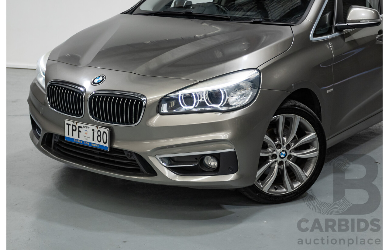 6/2017 BMW 220i Active Tourer Luxury Line F45 4D Wagon Platin Silver Metallic Turbo 2.0L