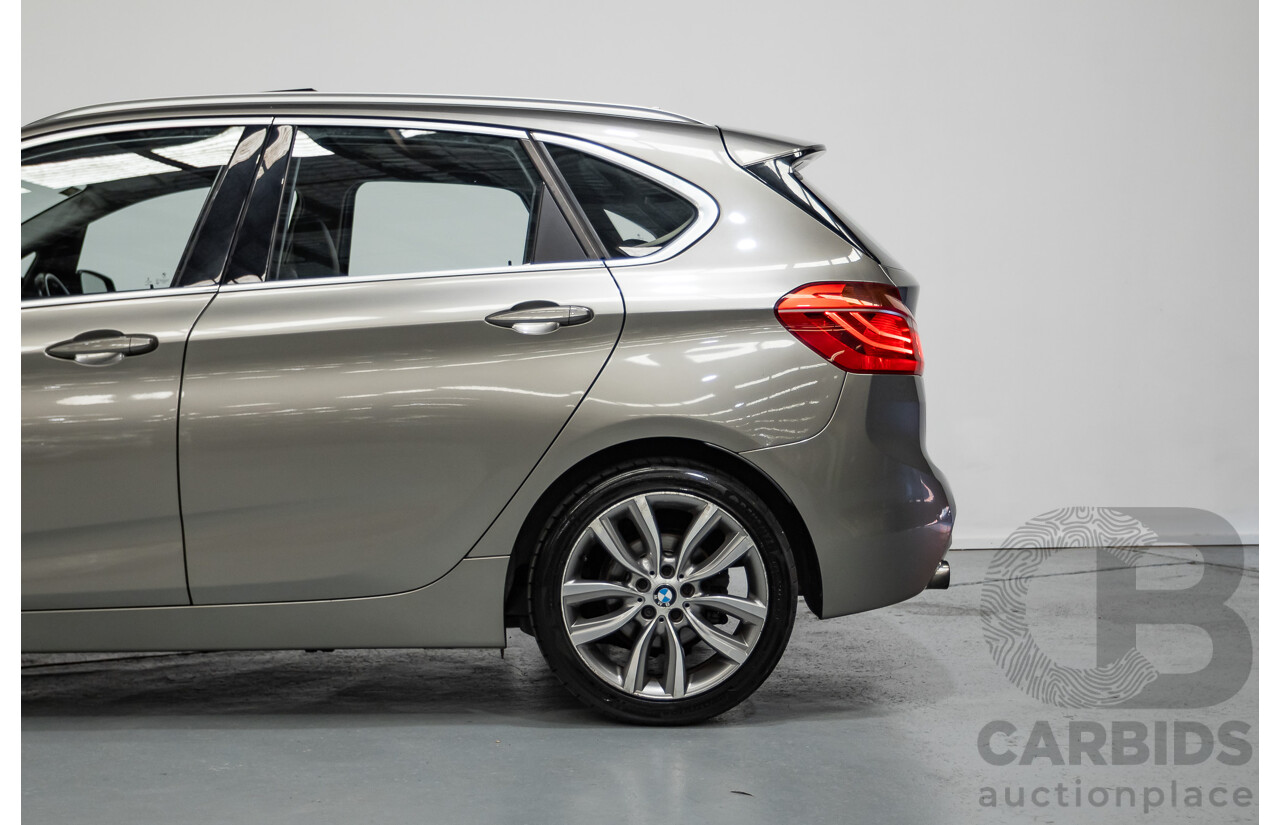 6/2017 BMW 220i Active Tourer Luxury Line F45 4D Wagon Platin Silver Metallic Turbo 2.0L