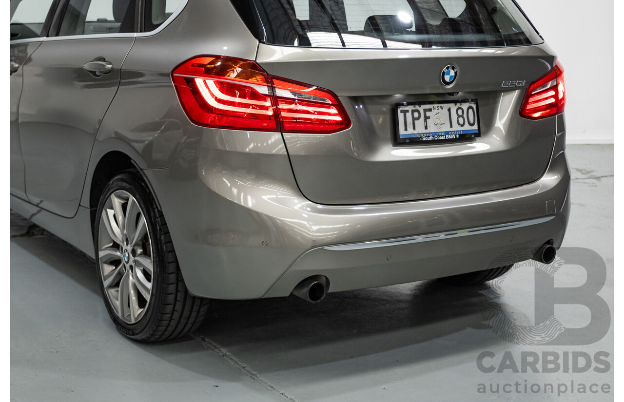 6/2017 BMW 220i Active Tourer Luxury Line F45 4D Wagon Platin Silver Metallic Turbo 2.0L