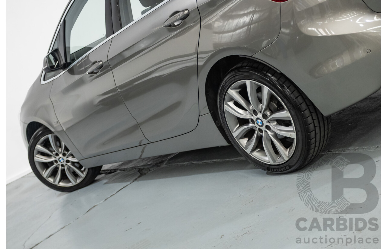 6/2017 BMW 220i Active Tourer Luxury Line F45 4D Wagon Platin Silver Metallic Turbo 2.0L