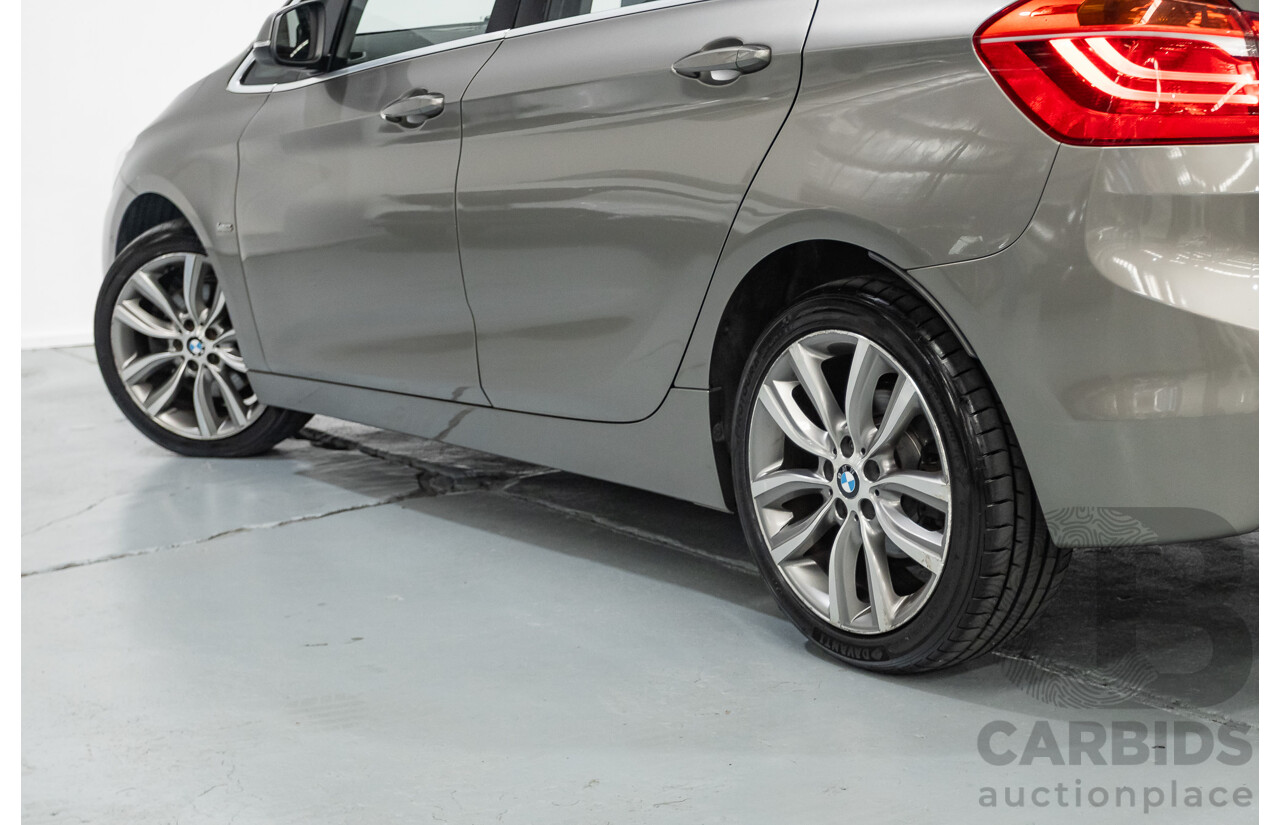 6/2017 BMW 220i Active Tourer Luxury Line F45 4D Wagon Platin Silver Metallic Turbo 2.0L