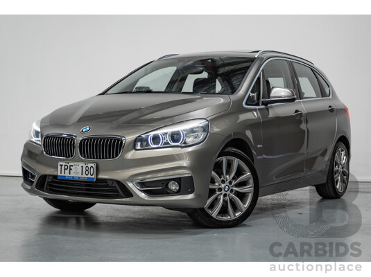 6/2017 BMW 220i Active Tourer Luxury Line F45 4D Wagon Platin Silver Metallic Turbo 2.0L