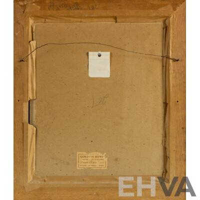 Artist Unknown, (20th Century), Blue Vase, Pink Roses, Original Vintage Oil on Canvas Board, 37 X 32 Cm (frame)