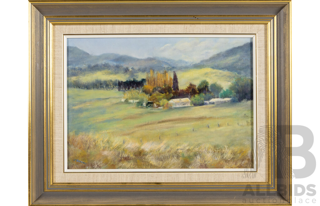Joy Buckland (20th Century, Australian), on Mugga Mugga, Original Oil on Canvas Board, 37 X 48 Cm (frame)