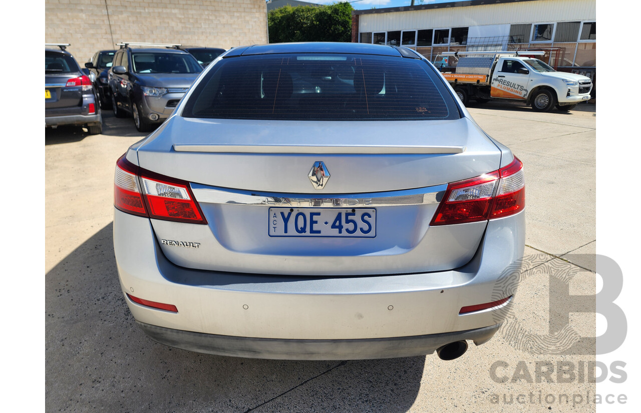 12/2011 Renault Latitude 2.0 dCi LUXE X43 4d Sedan Silver 2.0L