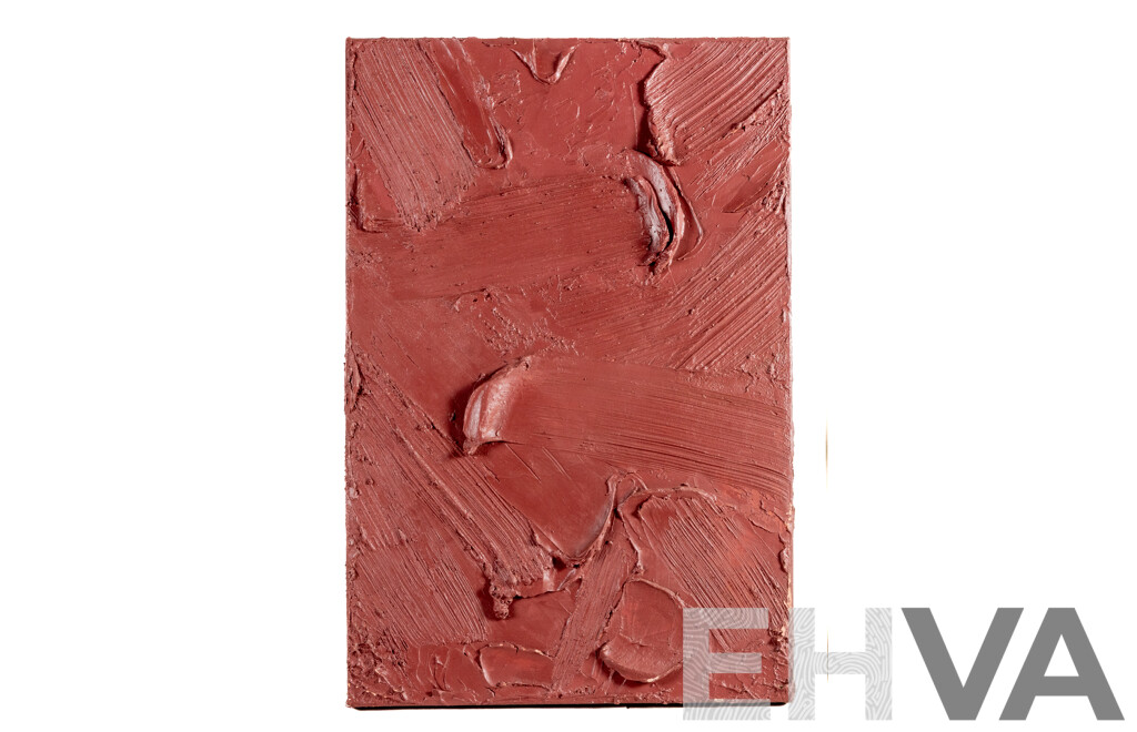 Huda Salman, (20th Century), the Red Sand Dunes, Original Acrylic & Plaster on Double Thick Canvas, 76 X 51 Cm