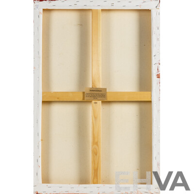 Huda Salman, (20th Century), the Red Sand Dunes, Original Acrylic & Plaster on Double Thick Canvas, 76 X 51 Cm