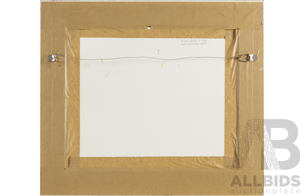 Muriel Luders, (20th Century, Australian, 1906-1984), Town's Folk Day Out, Original Vintage Oil on Board, 52 X 60 Cm (frame)