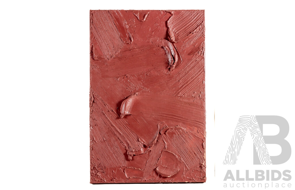 Huda Salman, (20th Century), the Red Sand Dunes, Wonderful Original Acrylic & Plaster on Double Thick Canvas, 76 x 51 cm
