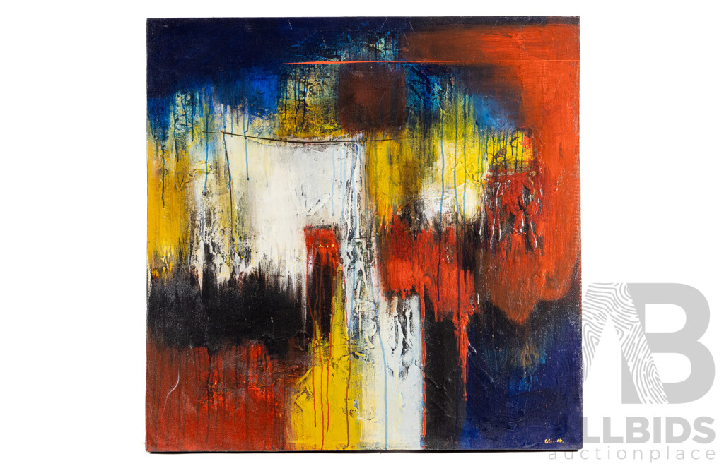Edi (20th Century), Abstract Chaos (2006), Original Mixed Media on Canvas, 100 x 100 cm