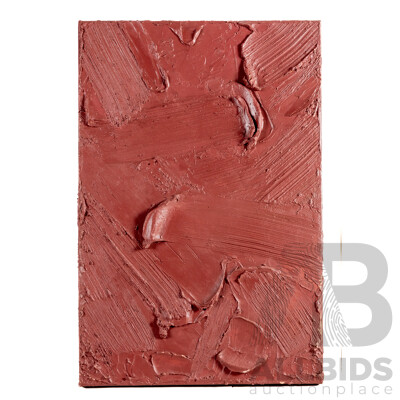 Huda Salman, (20th Century), the Red Sand Dunes, Wonderful Original Acrylic & Plaster on Double Thick Canvas, 76 x 51 cm