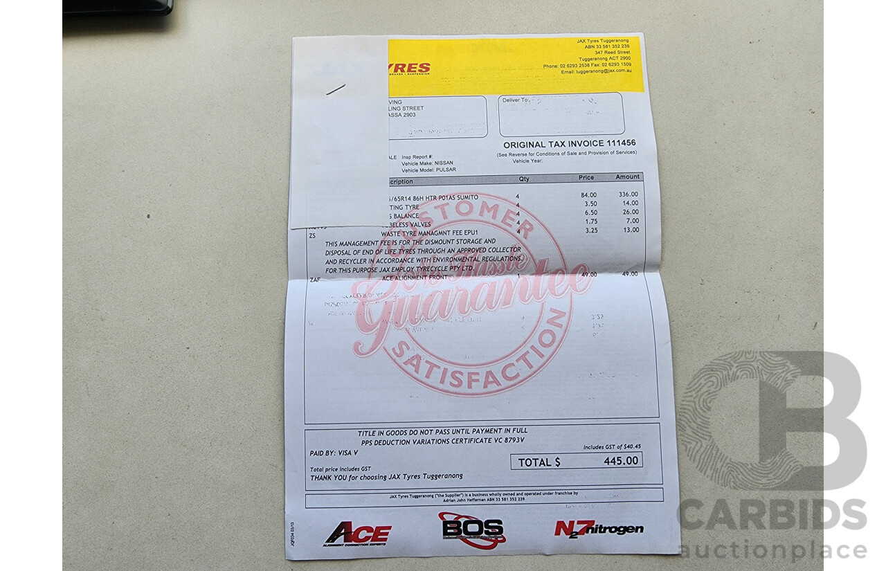 7/2005 Nissan Pulsar ST N16 MY04 4d Sedan Silver 1.8L