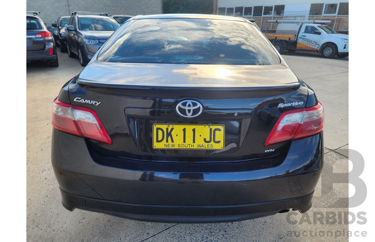 10/2007 Toyota Camry Sportivo ACV40R 07 UPGRADE 4d Sedan Black 2.4L