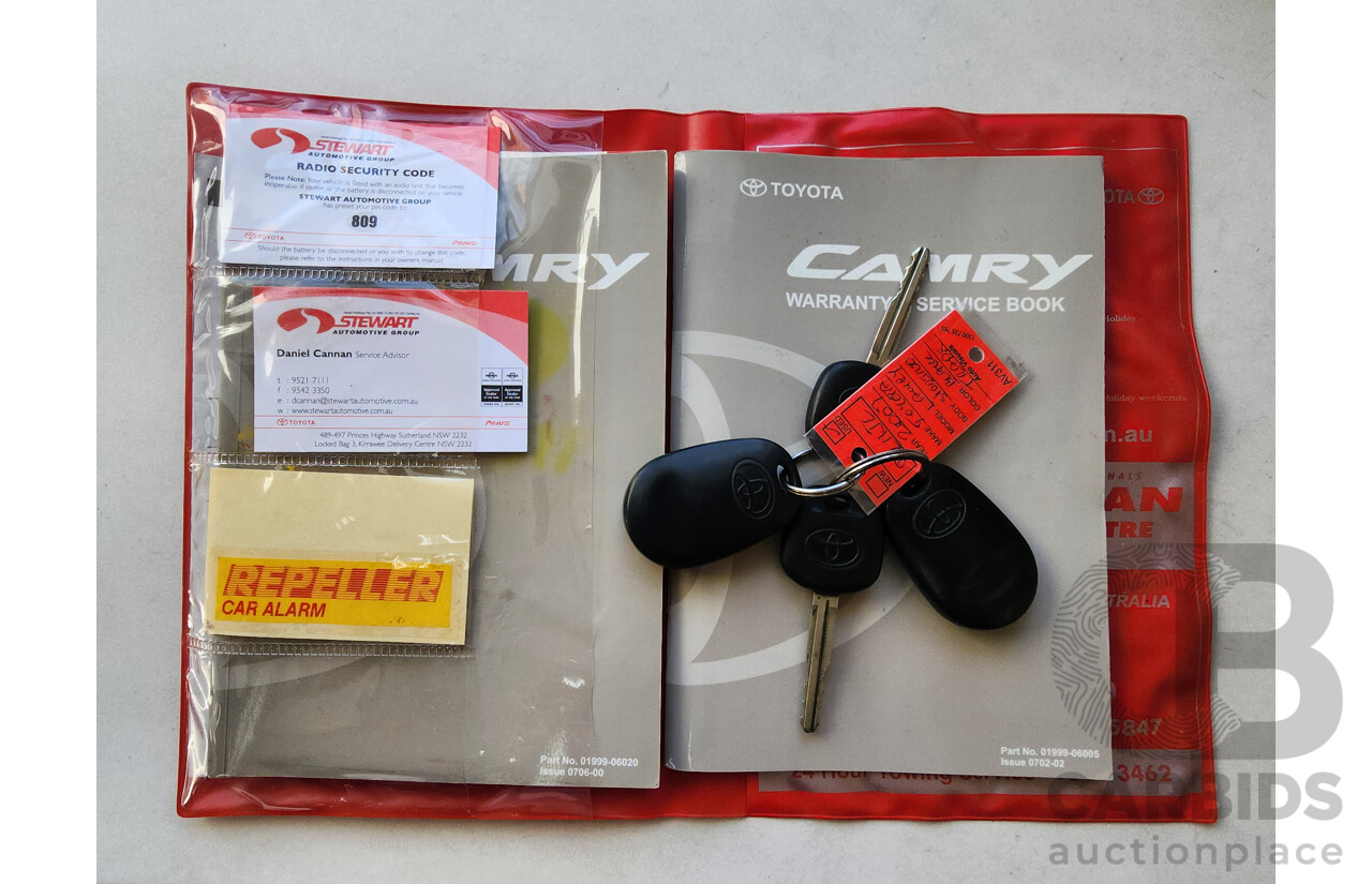 10/2007 Toyota Camry Sportivo ACV40R 07 UPGRADE 4d Sedan Black 2.4L