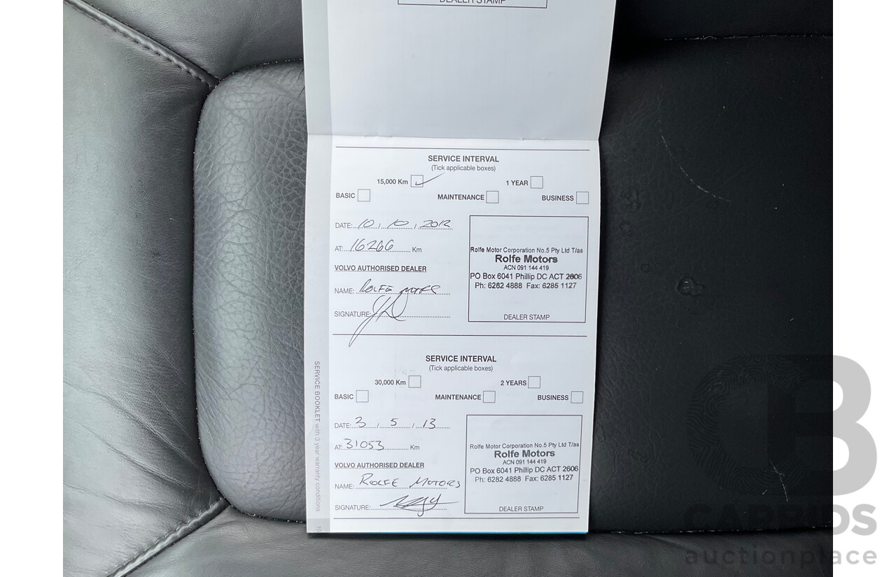 2/2012 Volvo Xc70 3.2 Teknik BZ MY12 4d Wagon Black V6 3.2L