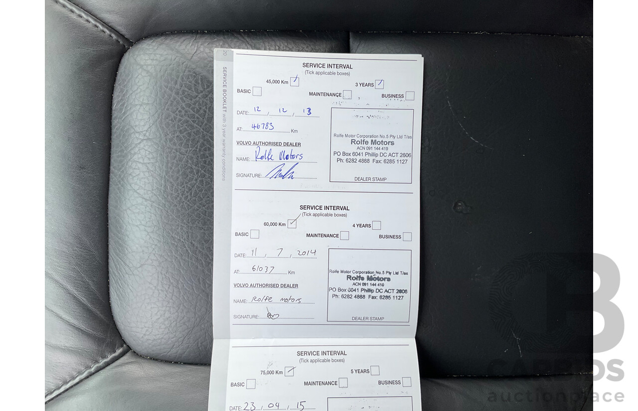2/2012 Volvo Xc70 3.2 Teknik BZ MY12 4d Wagon Black V6 3.2L
