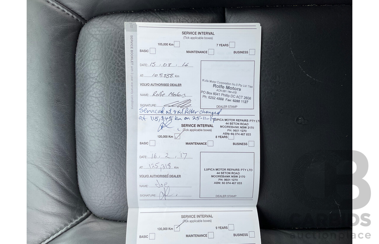 2/2012 Volvo Xc70 3.2 Teknik BZ MY12 4d Wagon Black V6 3.2L