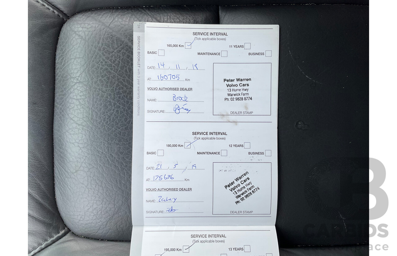 2/2012 Volvo Xc70 3.2 Teknik BZ MY12 4d Wagon Black V6 3.2L