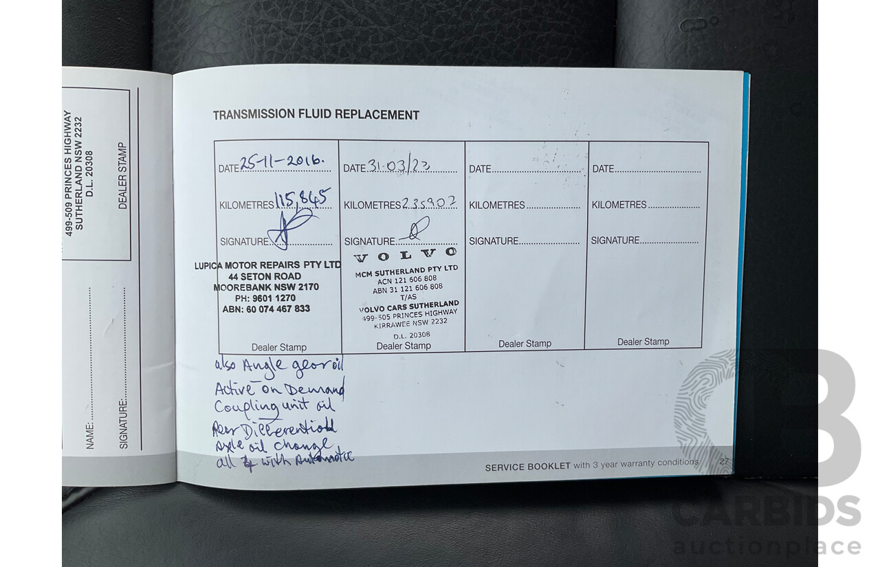 2/2012 Volvo Xc70 3.2 Teknik BZ MY12 4d Wagon Black V6 3.2L