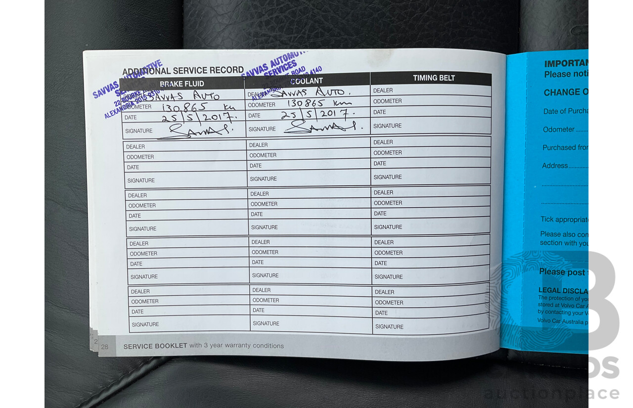 2/2012 Volvo Xc70 3.2 Teknik BZ MY12 4d Wagon Black V6 3.2L