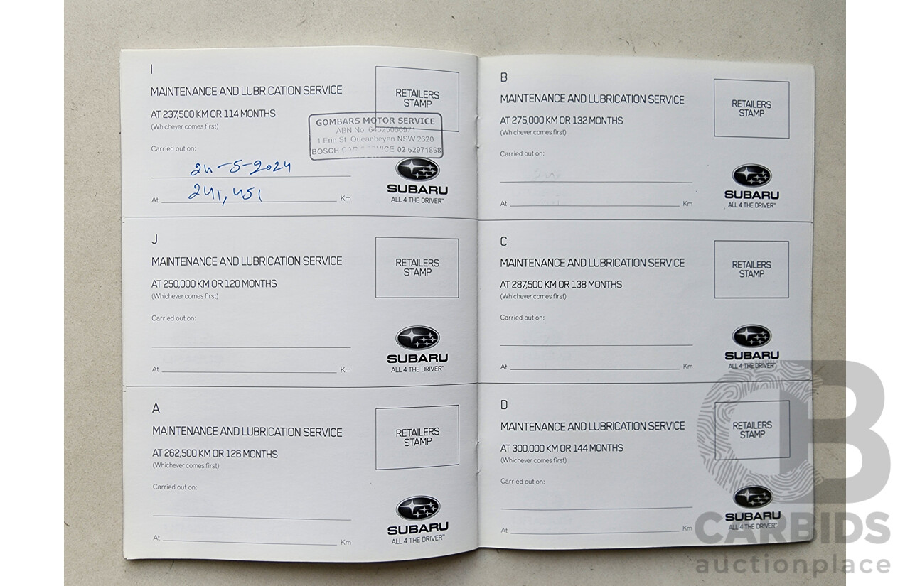 8/2010 Subaru Outback 2.5i Premium (sat-Nav) MY10 4d Wagon Blue 2.5L