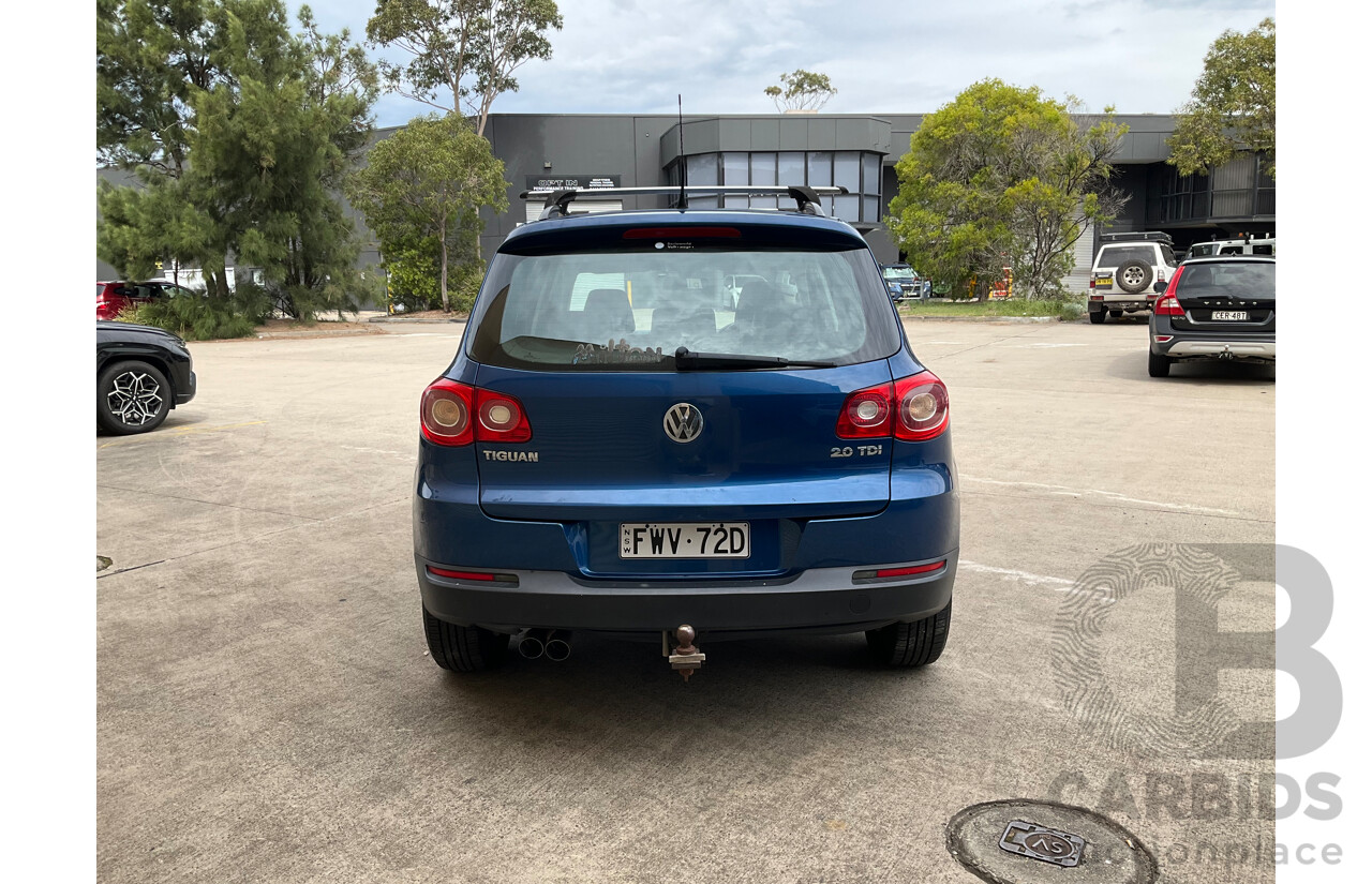 10/2009 Volkswagen Tiguan 103 TDI (AWD) 5NC MY09 4d Wagon Blue Turbo Diesel 2.0L