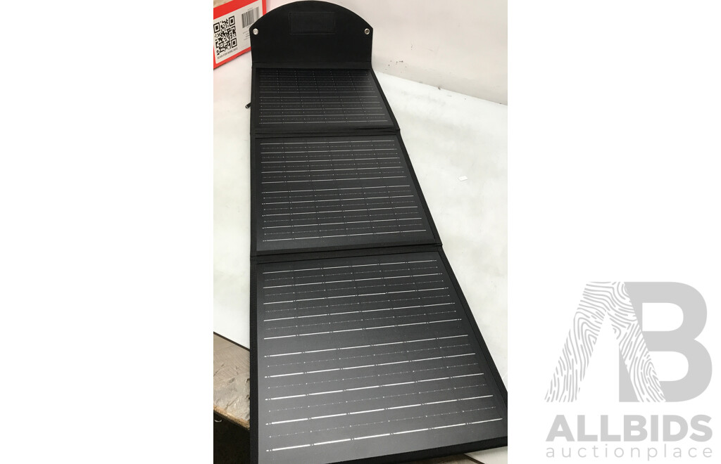 KickAss 12V 60W Portable Solar Panel and ECO-Baeerss Portable Solar Panel - Lot of 2