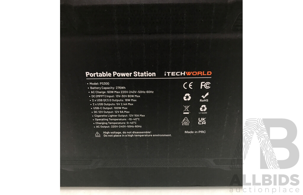 ITech (PS300) Portable Lithium Power Station