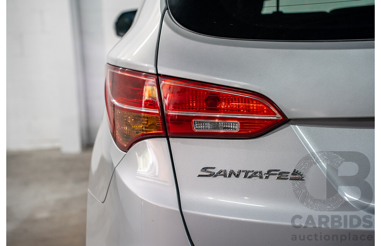 12/2015 Hyundai Santa Fe Elite CRDi (4x4) DM MY15 4d Wagon Sleek Silver Metallic Turbo Diesel 2.2L