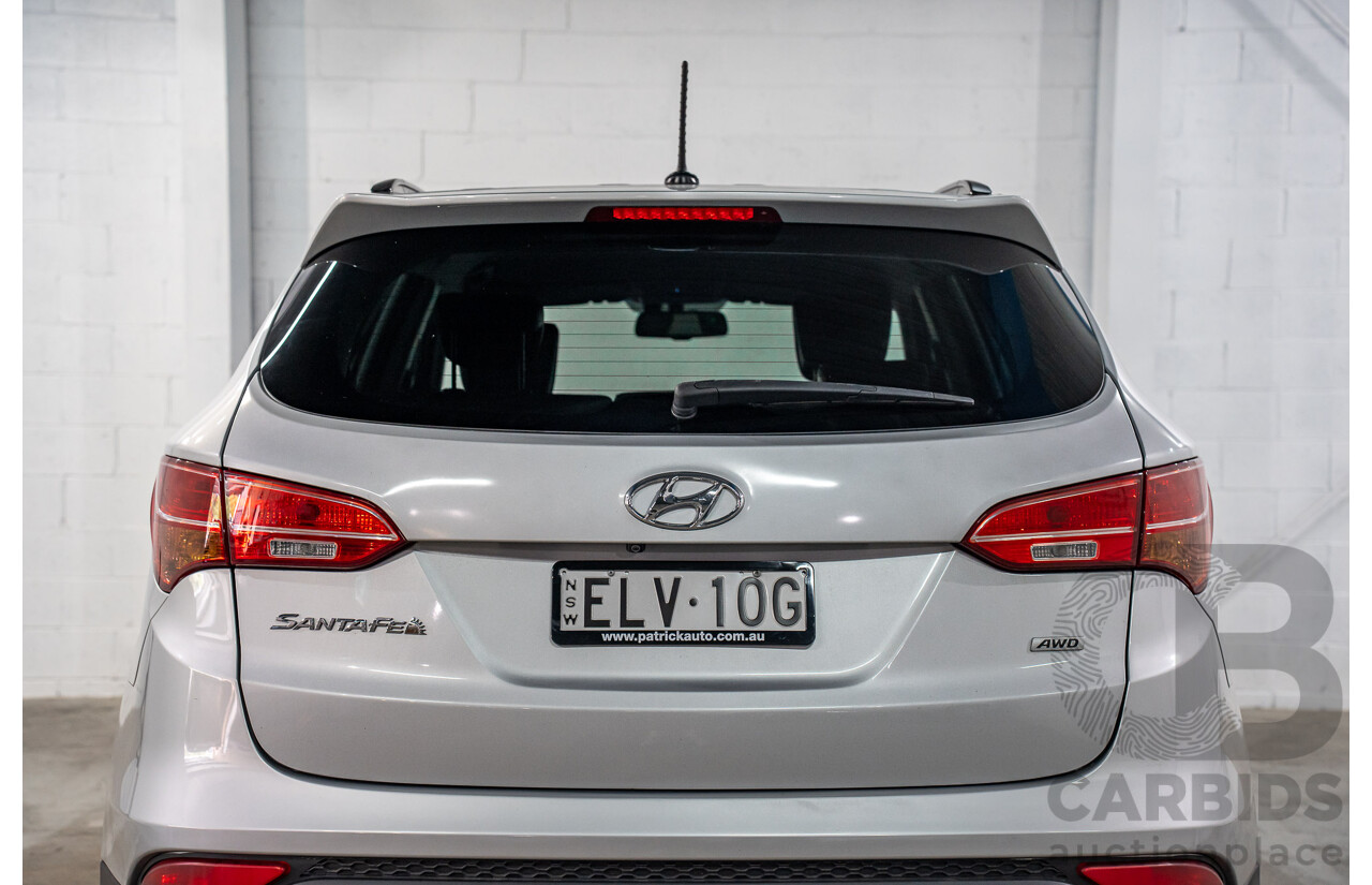 12/2015 Hyundai Santa Fe Elite CRDi (4x4) DM MY15 4d Wagon Sleek Silver Metallic Turbo Diesel 2.2L