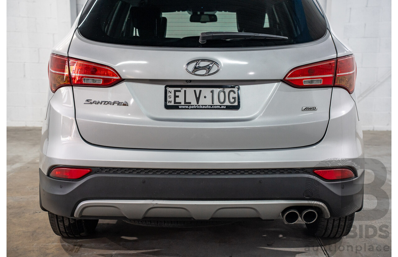 12/2015 Hyundai Santa Fe Elite CRDi (4x4) DM MY15 4d Wagon Sleek Silver Metallic Turbo Diesel 2.2L