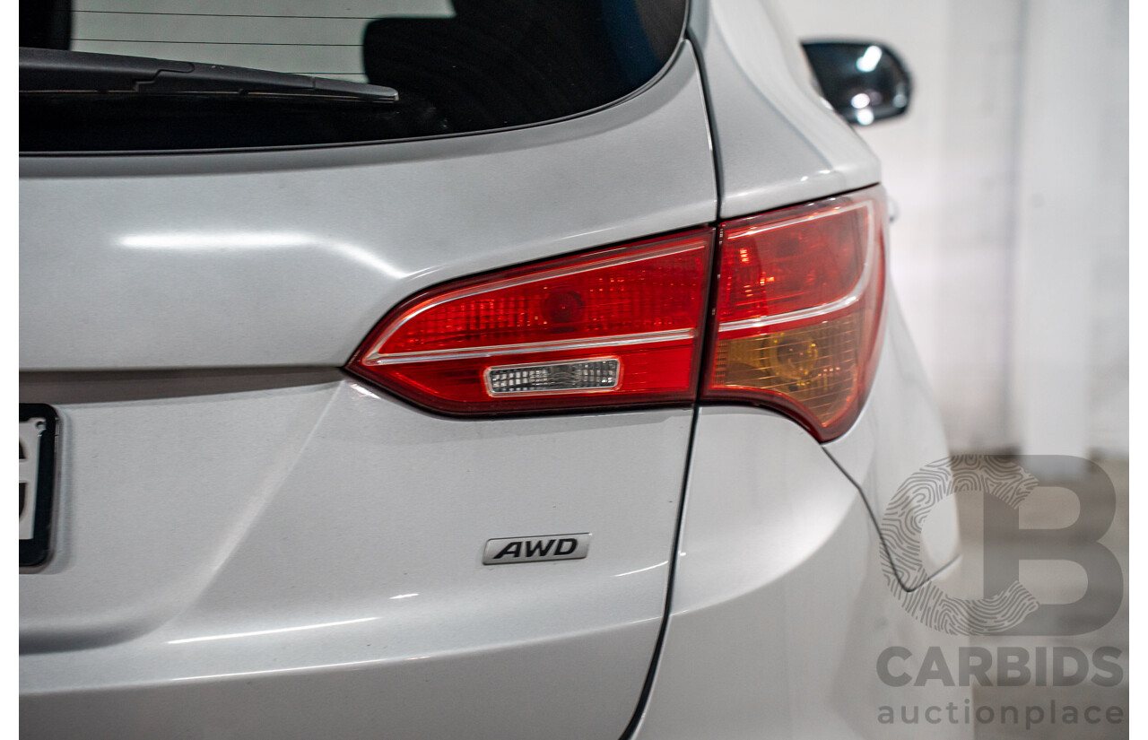 12/2015 Hyundai Santa Fe Elite CRDi (4x4) DM MY15 4d Wagon Sleek Silver Metallic Turbo Diesel 2.2L