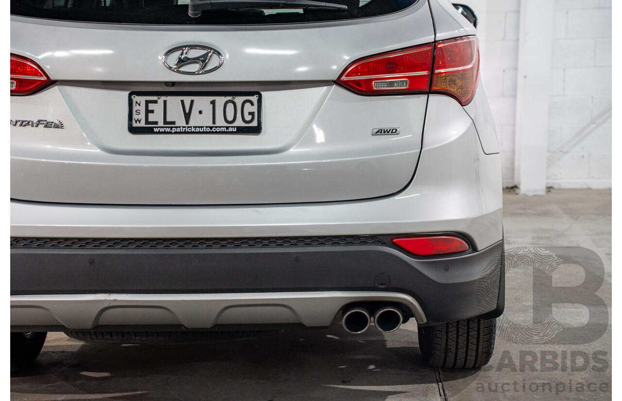 12/2015 Hyundai Santa Fe Elite CRDi (4x4) DM MY15 4d Wagon Sleek Silver Metallic Turbo Diesel 2.2L