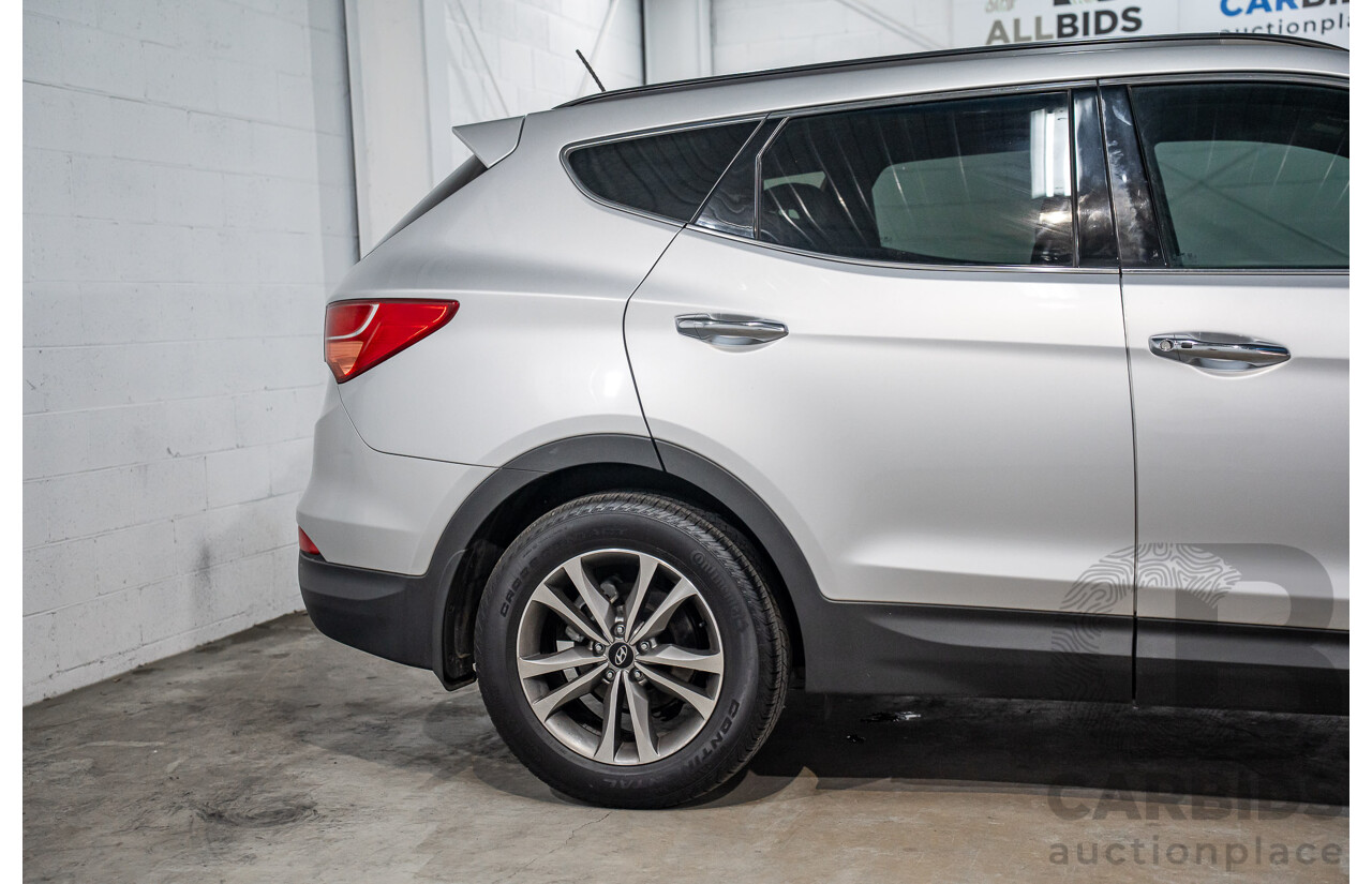 12/2015 Hyundai Santa Fe Elite CRDi (4x4) DM MY15 4d Wagon Sleek Silver Metallic Turbo Diesel 2.2L