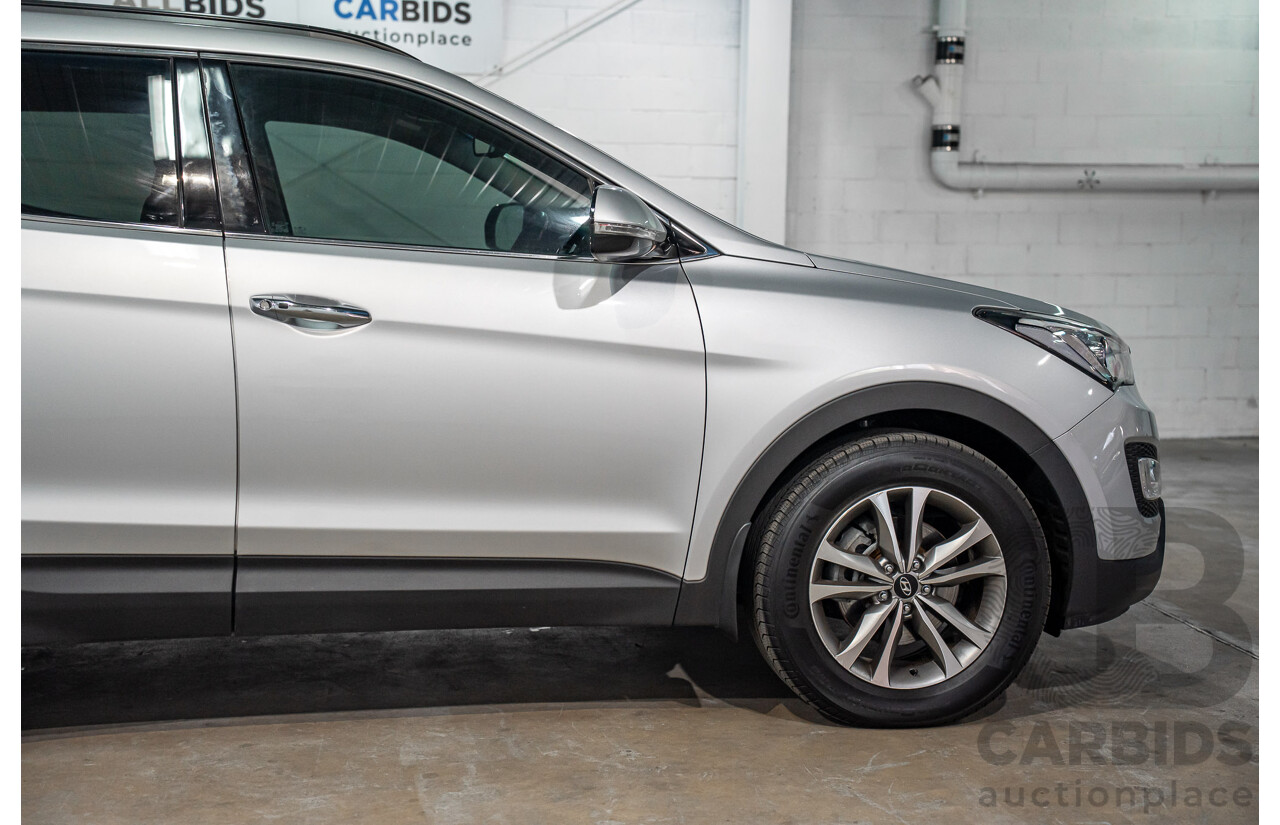 12/2015 Hyundai Santa Fe Elite CRDi (4x4) DM MY15 4d Wagon Sleek Silver Metallic Turbo Diesel 2.2L
