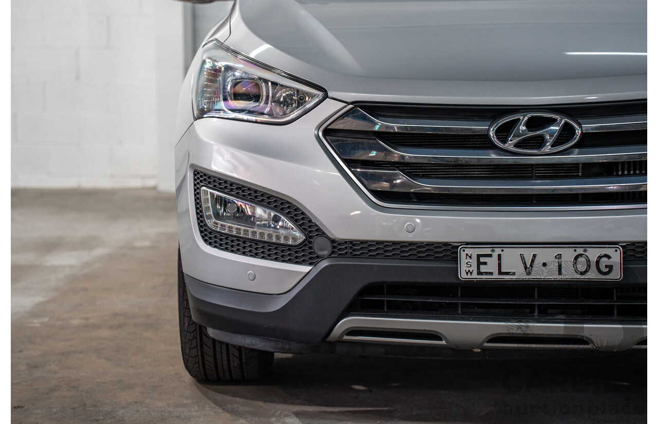 12/2015 Hyundai Santa Fe Elite CRDi (4x4) DM MY15 4d Wagon Sleek Silver Metallic Turbo Diesel 2.2L
