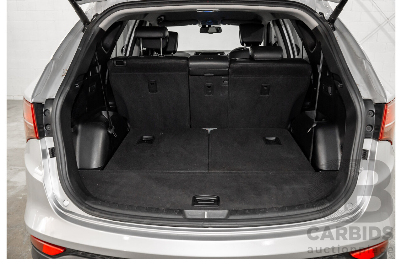 12/2015 Hyundai Santa Fe Elite CRDi (4x4) DM MY15 4d Wagon Sleek Silver Metallic Turbo Diesel 2.2L