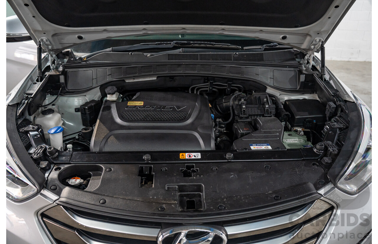 12/2015 Hyundai Santa Fe Elite CRDi (4x4) DM MY15 4d Wagon Sleek Silver Metallic Turbo Diesel 2.2L