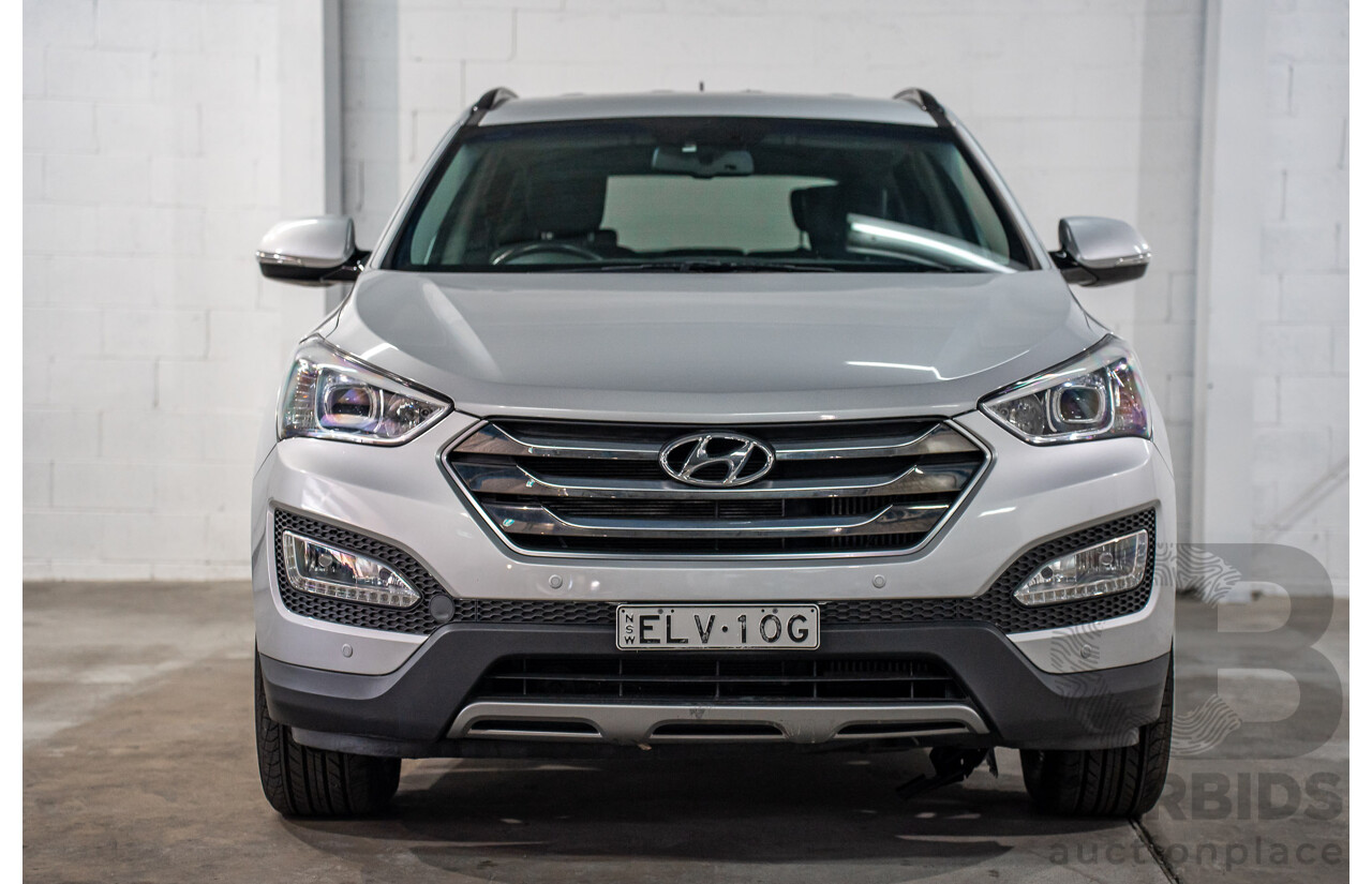 12/2015 Hyundai Santa Fe Elite CRDi (4x4) DM MY15 4d Wagon Sleek Silver Metallic Turbo Diesel 2.2L