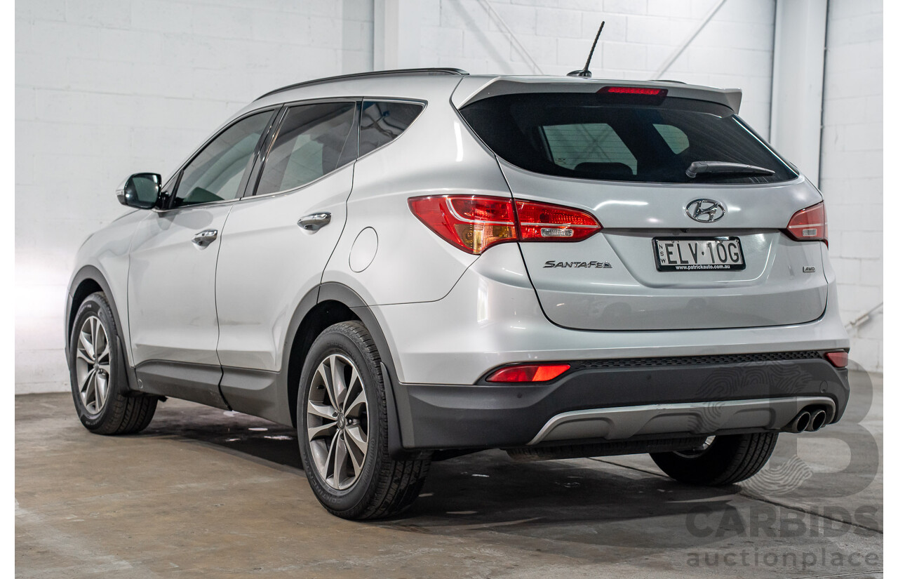 12/2015 Hyundai Santa Fe Elite CRDi (4x4) DM MY15 4d Wagon Sleek Silver Metallic Turbo Diesel 2.2L