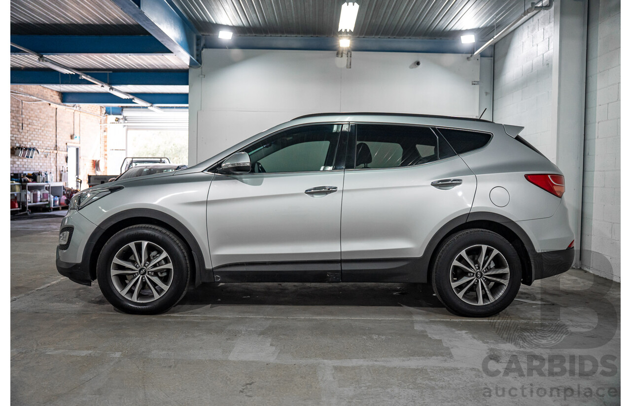 12/2015 Hyundai Santa Fe Elite CRDi (4x4) DM MY15 4d Wagon Sleek Silver Metallic Turbo Diesel 2.2L