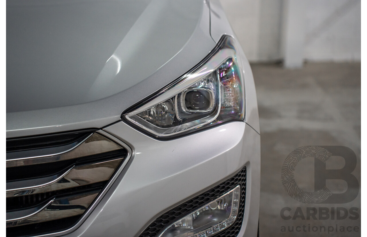12/2015 Hyundai Santa Fe Elite CRDi (4x4) DM MY15 4d Wagon Sleek Silver Metallic Turbo Diesel 2.2L