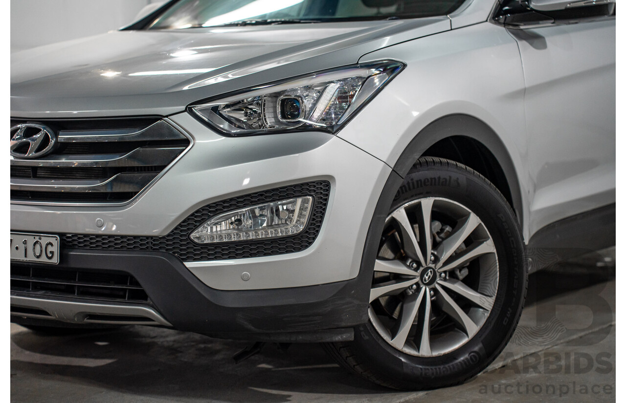 12/2015 Hyundai Santa Fe Elite CRDi (4x4) DM MY15 4d Wagon Sleek Silver Metallic Turbo Diesel 2.2L